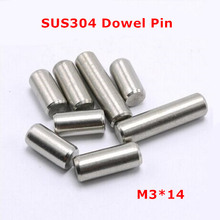 200pcs M3*14 Dia 3mm Dowel Pin GB119 SUS304 stainless steel Cylindrical Pin / Fixed Location Paralled Pins 2024 - buy cheap