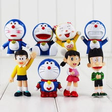 8pcs/Lot Doraemon Nobita Nobi Figure Dolls Shizuka Minamoto Takeshi PVC Figure Toy Collection Model Doll Two Style 2024 - buy cheap