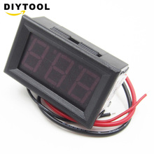Voltímetro Digital con pantalla LED roja, Mini voltímetro Digital DC 0a 10A 2024 - compra barato