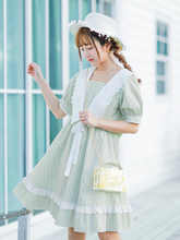 Vestido japonês fofo de manga curta, feminino estiloso de kawaii mori fresco 2019, vestido casual para estudante 2024 - compre barato