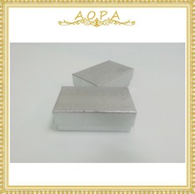 #21 Silver foil cotton filled 100pcs paper box for jewelry display gift cardboard boxes 2 1/2x1 1/2x7/8（6.35X3.81X2.22CM) 2024 - buy cheap