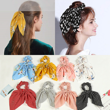 1PC Print Hair Ring Stretch Flower 12 Colors Hair Rope Bands Girl Hair Accessories Adjustable Ponytail Hair Rope Elastic 2024 - buy cheap