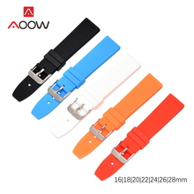 Universal Silicone Watchband 16 18mm 20mm 22mm 24mm 26mm 28mm Rubber Waterproof Sport Men Women Bracelet Strap Band Accessories 2024 - buy cheap