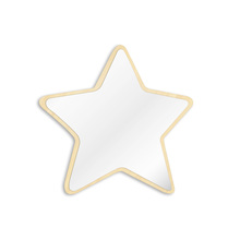 Pentastar настенное зеркало в форме пятиконечной звезды, декоративное акриловое безопасное зеркало с деревянной спинкой, детское украшение 2024 - купить недорого