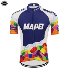 Retro MAPEI cycling jersey ropa ciclismo men short sleeve bike wear jersey summer cycling go pro mountain bicycle clothes MTB 2024 - buy cheap