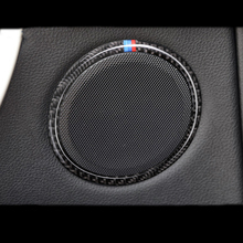 Anillo de altavoz de fibra de carbono para puerta de coche, adornos de sonido, embellecedor de altavoz, accesorios de coche para BMW Serie 3 y 4, 3GT, F30, F31, F32, F34 2024 - compra barato