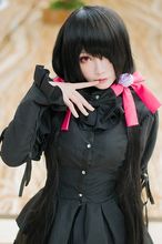 MCOSER Cosplay DATE A LIVE Tokisaki Kurumi 100cm Sexy Women Lolita Long Black Wig 2024 - buy cheap