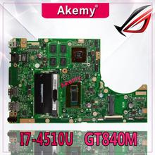 Akemy tp500ln placa-mãe do portátil para For Asus tp500ln tp500ln tp500la tp500l tp500 teste original mainboard 4g ram I7-4510U gt840m 2024 - compre barato