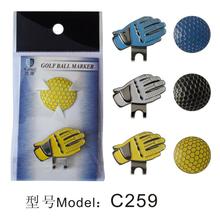 Pack 3 Pcs Magnetic Golf Ball Mark w Glove Design Golf Hat Clip Blue Yellow White Golf Marker Mark Ball Position Drop Ship 2024 - buy cheap