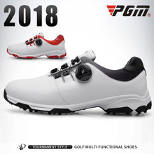 Zapatos de Golf Pgm, zapatillas deportivas impermeables, zapatos antideslizantes transpirables para hombres, zapatillas con hebilla, zapatillas deportivas de talla grande D0472 2024 - compra barato
