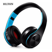HLTON New Arrival colorful stereo Audio Mp3 Bluetooth Headset Foldable Wireless Headphones Earphone support SD card with Mic 2024 - buy cheap