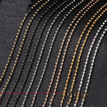 Cadena de bolas redondas para collar, pulsera, accesorios de joyería, 5 metros de ancho, 1,5mm, 2mm, 2,4mm, Color dorado y plateado 2024 - compra barato