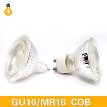 1 шт. класс A + + 12 Вт GU10 Светодиодная лампа-прожектор 220В 230В MR16 лампа-светильник с термостойким стеклом корпус теплый/холодный белый 2024 - купить недорого