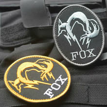 Embroidery Badge Black Metal Equipment FOX HOUND Embroidered Badges Military Tactical Armband Patch Patches For Clothing Bag Cap 2024 - buy cheap