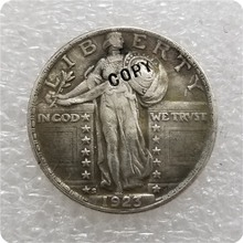 Copia de moneda conmemorativa del cuarto de la libertad de EE. UU. 1923-S, réplica de monedas, medallas, coleccionables 2024 - compra barato