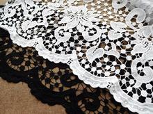 2 Meters 25cm Width Fabric Trim for DIY Water Soluble African White Black Super Wide High Quality Lace Lace 2024 - buy cheap