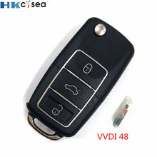 HKCYSEA 1 Piece 3 Button Car Key Remote Luxury Black English Version for VVDI Key Tool with 1 Piece VVDI 48 Chip 2024 - buy cheap