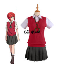 The Ancient Magus' Bride Hatori Chise Sweaters Vest Short Sleeve Shirt Dress Uniform Outfit Anime Cosplay Costumes 2024 - buy cheap