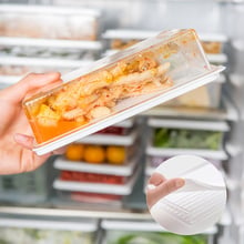 Caixa de armazenamento de plástico transparente, para casa, geladeira, alimentos, frutas, crisper, cozinha com tampa, caixa de armazenamento selada 2024 - compre barato
