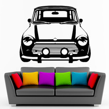 Pegatina de Arte de coche de Mini Cooper clásico Vintage, calcomanía de habitación de vehículo, pegatinas de pared creativas, papel tapiz Mural de alta calidad LA718 2024 - compra barato