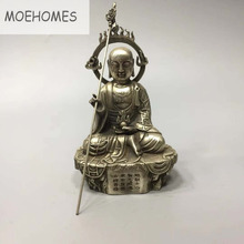 MOEHOMES Tibet Silver ksitigarbha bodhisattva statue Buddha statue metal crafts home decoration 2024 - buy cheap