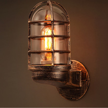 Industrial outdoor waterproof retro wall lamp creative cafe restaurant aisle explosion-proof glass bar garage wall lamp 2024 - buy cheap