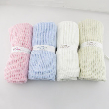 Spring Summer Baby Blanket Newborn Swaddle Wrap Crochet Blankets Soft Cotton Knit Sleeping Bed Bath Muslin Blankets Baby Deken 2024 - buy cheap