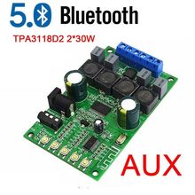TPA3118D2 30W+30W Bluetooth 5.0 Audio Receiver POWER Amplifier Board Stereo wireless audio AMP AUX FOR 12V 24V CAR 2024 - buy cheap