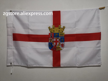 Bandeira Província de Almeria espanha 3X5FT 150X90 CENTÍMETROS Banner em Poliéster latão orifícios de metal Decoração Da Sua Casa 2024 - compre barato