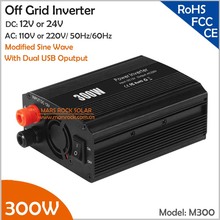 300W Off Grid Inverter, 12V DC to AC 110V or 220V automobile power converter modified sine wave car inverter 2024 - buy cheap