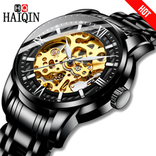 HAIQIN Automatic Men Watches Mechanical Black classic Gift Watch Tourbillon Sports Steel Waterproof Wristwatch Relogio Masculino 2024 - buy cheap