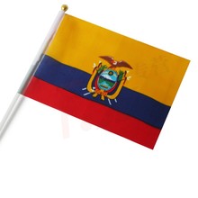 14*21 cm equador mão sinal acenando bandeira pequena bandeira bandeiras 2024 - compre barato