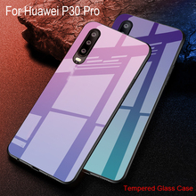 Tempered Glass Case For Huawei P30 Pro Gradient Color Back Cover For Huawei P 30 Pro Soft Silicone Phone Cases HuaweiP30 Pro 2024 - buy cheap