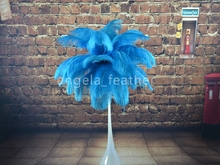 Wholesale  100pcs lot  14-16inch Turquoise Ostrich Feather Plume,wedding centerpieces table decoration 2024 - buy cheap