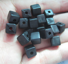 (50 Pieces/lot) 7.5mm Acrylic square beads cube for jewelry making black color 2024 - buy cheap