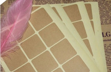 Pegatinas cuadradas de Papel Kraft para álbum de recortes, calcomanía Lisa para galletas, pasteles y regalos, 3,5x3,5 cm 2024 - compra barato