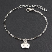 Pulsera con dijes de caja médica para mujer, joyería de Color plata antigua, pulseras de mano hechas a mano 2024 - compra barato