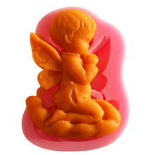 Hot sale European Relief Angel 3D Fondant Bakeware Chocolate Candy Gum Paste Cake Decor silicone soap cake Mold 2024 - buy cheap
