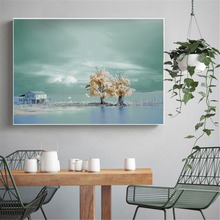 Nordic Home Decoration Landscape Posters Tree Lake Seaview Canvas Painting Hd Print Wall Art Pictures for Living Room No Framed 2024 - buy cheap