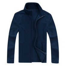 Chaquetas gruesas de Color sólido para hombre, abrigo informal de forro polar con cremallera, ropa deportiva de pie, rompevientos térmico cálido 7XL 2024 - compra barato