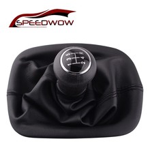 SPEEDWOW-cubierta de polaina de cambio de velocidad, cubierta de cuero PU a prueba de polvo, negra, para VW, PASSAT B5, Volkswagen 2024 - compra barato