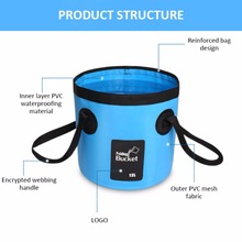 Outdoor Folding Convenient Fishing Bucket Folding Bucket Car Wash Bucket 2024 - buy cheap