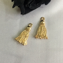 19*11MM 60Pcs " tassels " KC Gold Color Alloy Jewelry Pendants Beads Jewellery Charms 2024 - buy cheap