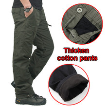 Fleece Thicken Warm Pocket Cargo Tactical Pants Men's Winter Outdoor Fishing Camping Riding Thermal Baggy Cotton Long Trousers 2024 - buy cheap