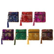 Clássico chinês bordado jóias saco organizador borla de seda tradicional bolsa 2024 - compre barato