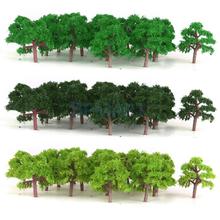 75PCS Model Trees Train Railroad Diorama Wargame Park Scenery Scale 1:300 2024 - buy cheap