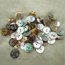 Lote de botones de costura de carcasa redonda de 10mm, 2 orificios, botones de conchas naturales, mopa de perlas japonesas, 100 unidades 2024 - compra barato