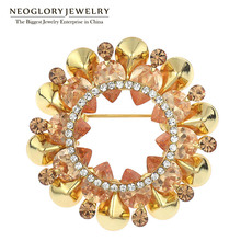 Neoglory-broches de novia Spyderco para mujer, flor de boda con diamantes de imitación, pines joyería para mujer 2020 2024 - compra barato