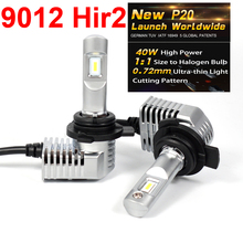 1 Set Super Bright MINI SIZE 9012 Hir2 CSP CHIPS P20 Car LED Headlight All-in-one Turbo Fan 1:1 Front Bulb Lamp 45W 5200LM 6000K 2024 - buy cheap