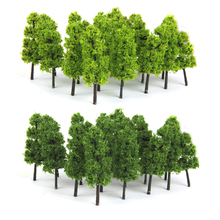 Tren de 40 piezas modelo de árbol de ferrocarril, escala verde HO Z, para Diorama, arquitectura, Prop a escala 1/100 y 1/200 2024 - compra barato